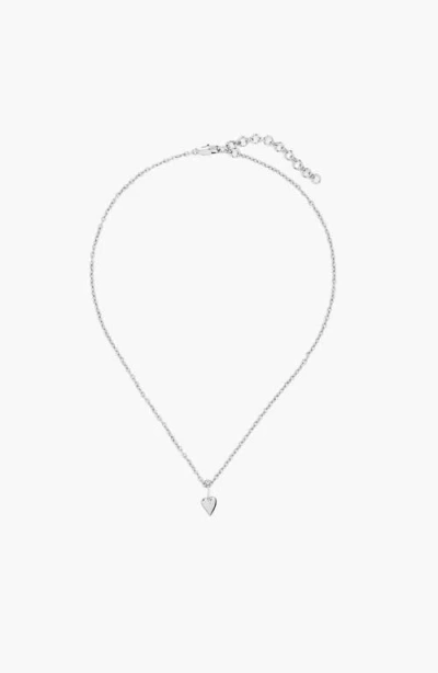 Yoj Loff Mini Heart Pin Choker In Silver