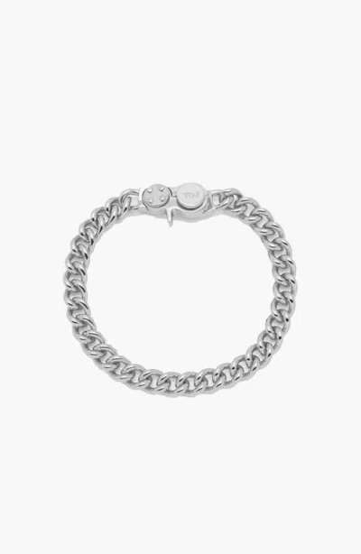 Yoj Loop Curb Chain Bracelet In Silver