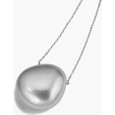 Yoj Luna Dome Necklace In Silver