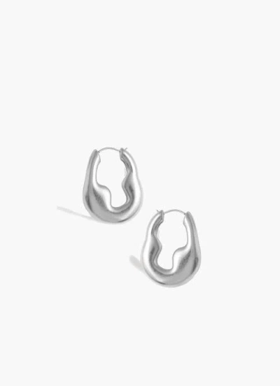 Yoj Luna Drop Hoops In Metallic