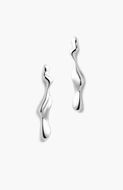 Yoj Magma Drop Earrings In Silver