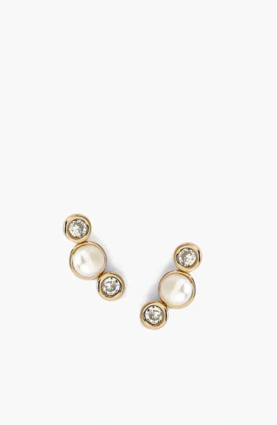 Yoj Malvo Mini Pearl Stud Earring In Gold
