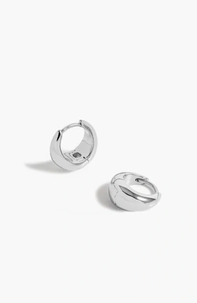 Yoj Mini Pebble Hoop Earrings In Metallic