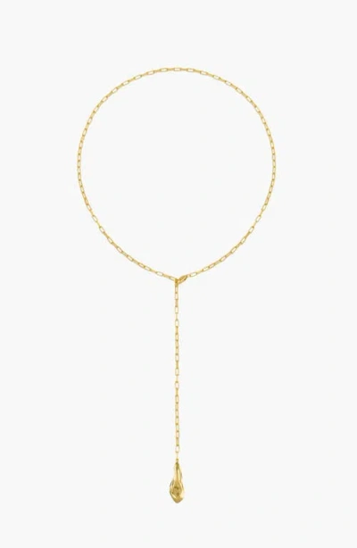 Yoj Minos Lariat Long Necklace In Gold