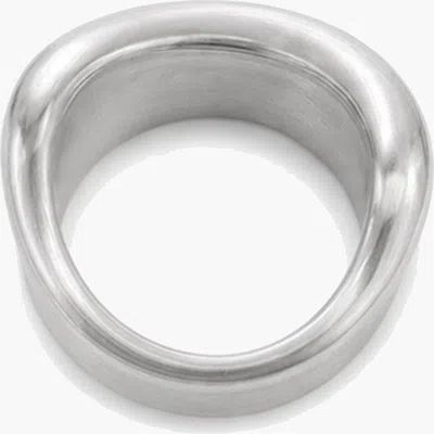 Yoj Molten Curve Ring In Metallic