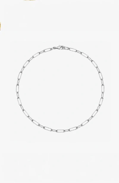 Yoj Molten Link Chain Necklace In Silver