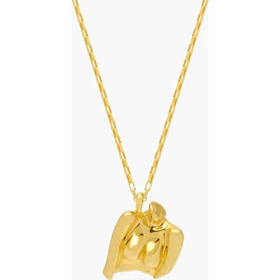 Yoj Naked Maxi Pendant Necklace In Gold