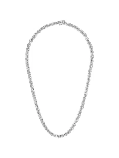 Yoj Oto Rolo-chain Necklace In Silver