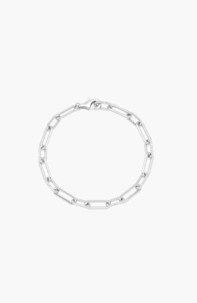 Yoj Oto Rope Slim Chain Bracelet In Silver
