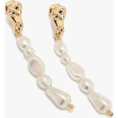 Yoj Pearl Eclo Drop Earrings In Gold