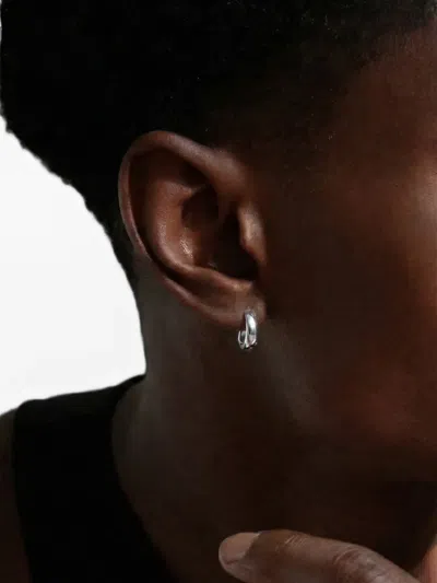 Yoj Pero Single Hoop Earring In Metallic