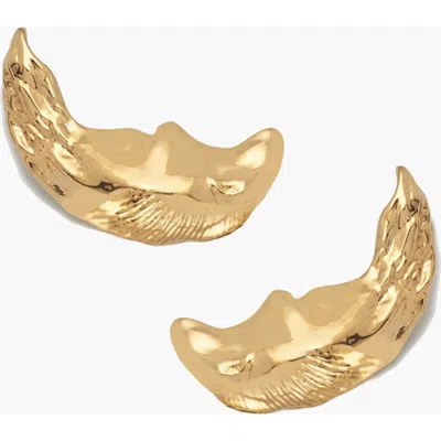 Yoj Qiuoro Mini Face On Stud Earrings In Gold