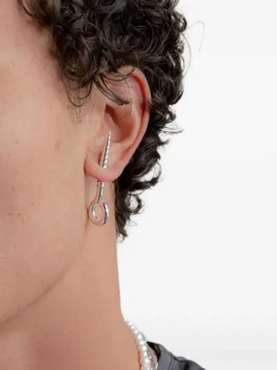 Yoj Screw-detail Stud Earring In Red