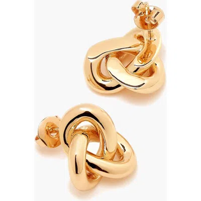 Yoj Seva Midi Face On Stud Earrings In Gold