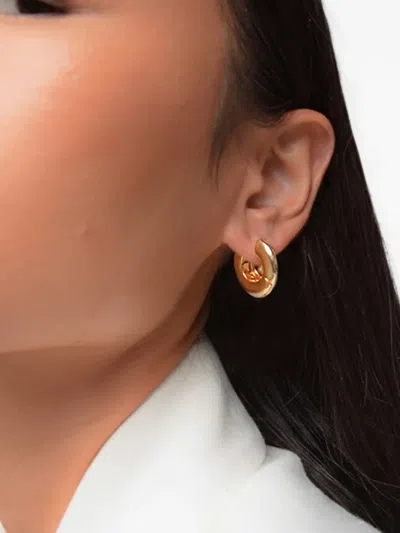 Yoj Sirso Chubby Hoop Earrings In Yellow