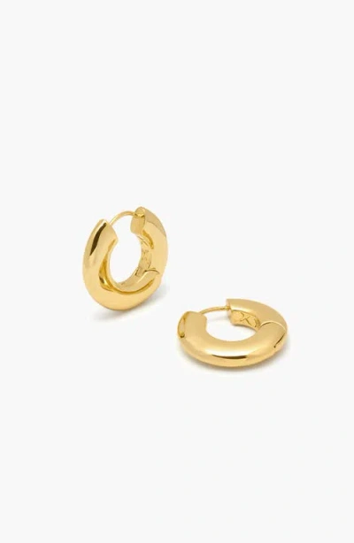 Yoj Sirso Midi Chubby Hoop Earrings In Gold