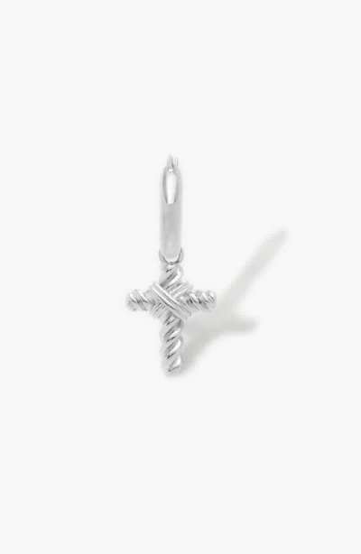 Yoj Spiro Hoop Single Maxi Earring In Silver