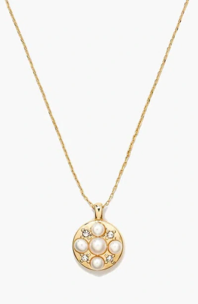 Yoj Stan Pearl Mini Pendant Necklace In Gold