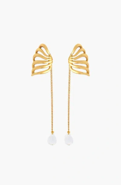 Yoj Travro Drop Stud Earring In Gold