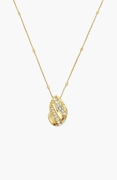 Yoj Twerto Mini Necklace In Gold & Crystals