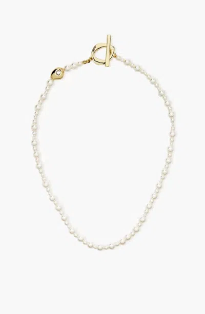 Yoj Verlo Pearl Beaded Necklace In Gold & Pearls