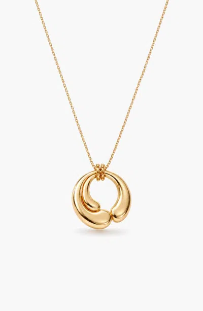 Yoj Wave Necklace In Gold