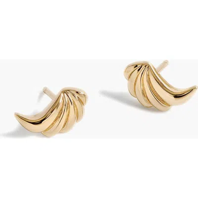 Yoj Wing Stud Earrings In Gold