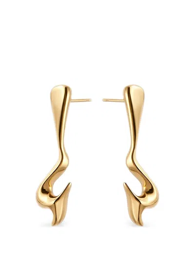 Yoj X 포토스카 아브로 드롭 이어링 In Burgundy