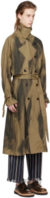 YOKE BROWN DOUBLE-BREASTED TRENCH COAT