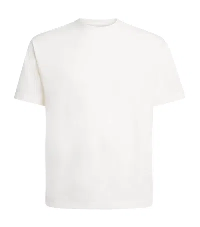 Yoke Cotton Crew-neck T-shirt In Neutral