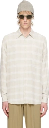 Yoke Off-white Plaid Shirt In Ivory