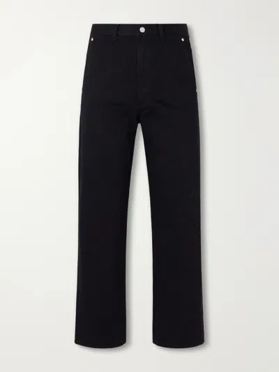 Yoke Wide-leg Jeans In Black