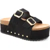 Yoki Camila Platform Slide Sandal In Black