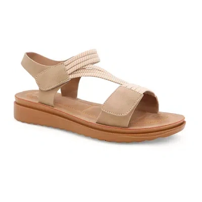 Yoki Carlota Womens Adjustable Strap Footbed Sandals In Neutral