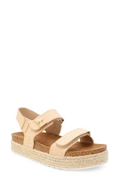 Yoki Chiara Espadrille Platform Sandal In Raffia