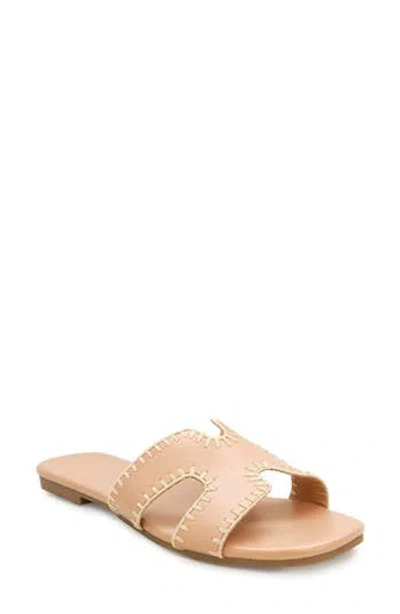 Yoki Essie Slide Sandal In Beige