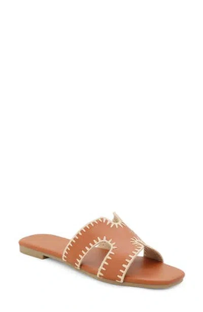Yoki Essie Slide Sandal In Rust