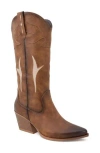 Yoki Womens Gayle-34 Stacked Heel Cowboy Boots In Brown