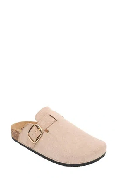 Yoki Gila Faux Suede Buckle Clog In Pink