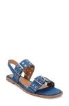 Yoki Holly Grommet Slingback Sandal In Denim