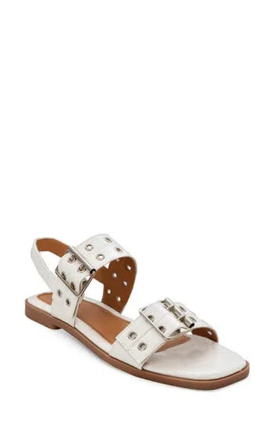 Yoki Holly Grommet Slingback Sandal In White