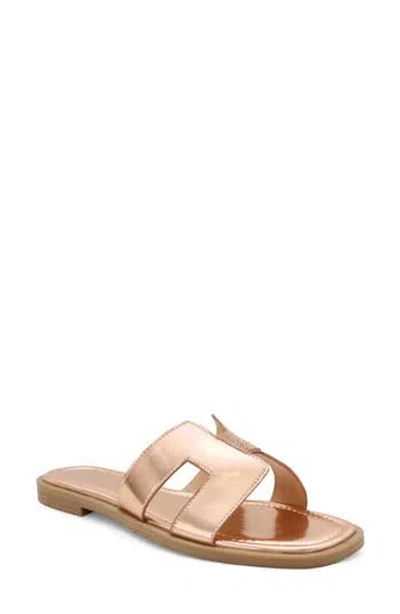 Yoki Isabel Slide Sandal In Rose Gold