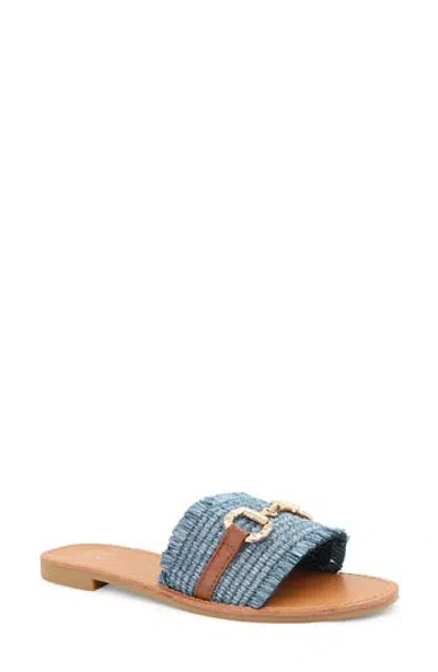 Yoki Karmen Bit Slide Sandal In Blue