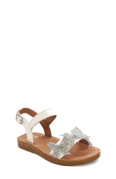 Yoki Kids' Embellished Butterfly Sandal In White