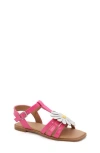 Yoki Kids' Flower Sandal In Hot Pink