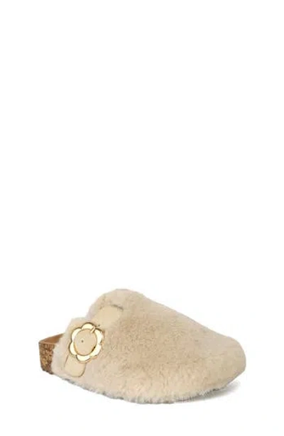 Yoki Kids' Lorena Faux Fur Clog In Neutral
