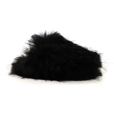 Yoki Kids' Lorena Faux Fur Slide In Black