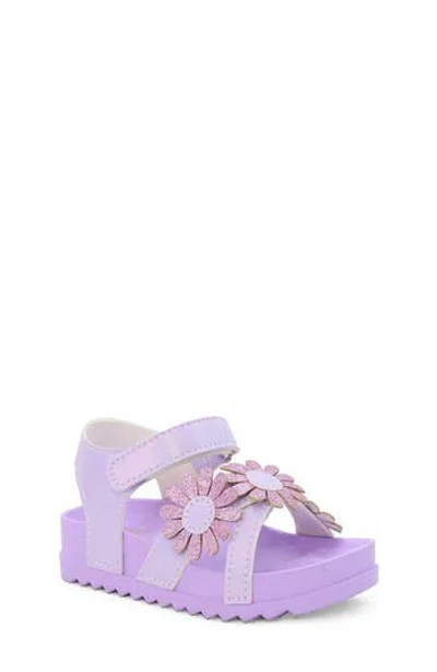 Yoki Kids' Metallic Flower Sandal