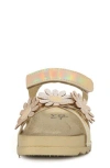 Yoki Kids' Metallic Flower Sandal In Brown