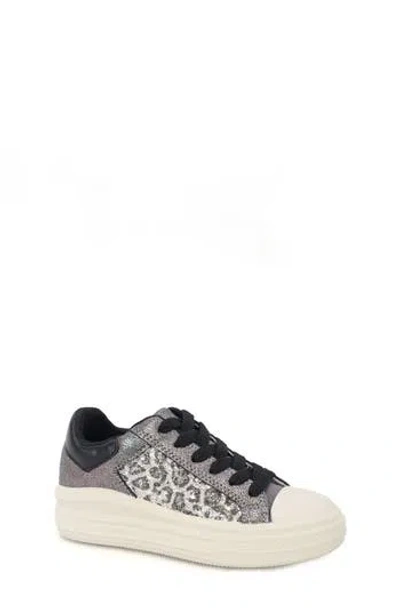 Yoki Kids' Wendy Glitter Sneaker In Pewter